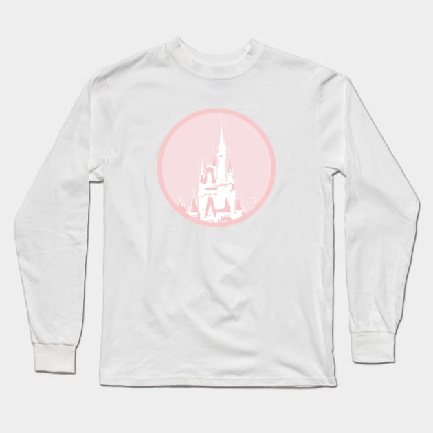 Millennial Pink Magic Castle Long Sleeve T-Shirt by FandomTrading